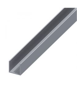 ALFER Profilo a U Alluminio Naturale 7,5x1mm Lunghezza 1m
