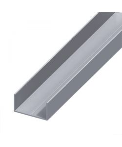 ALFER Profilo a U rettangolare in alluminio naturale 19,5x35,5 mm 1 m