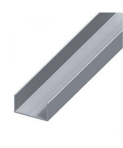 ALFER Profilo A U Rettangolare Alluminio Naturale 11,5x19,5 mm 2,5 m