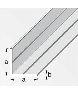 ALFER Angolare in Alluminio Naturale 19,5x1,5 mm Lunghezza 2,5 m