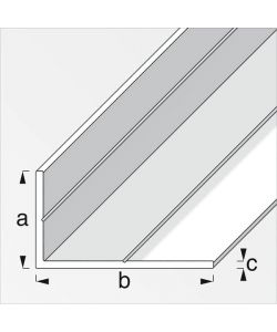 ALFER Angolare disuguale alluminio naturale 23,5x43,5 mm lunghezza 1 m