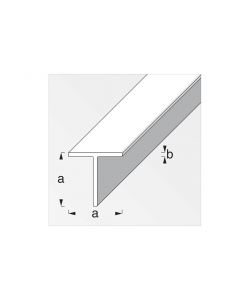 Alfer Profilo a T in Alluminio Naturale 7,5x1,0 mm Lunghezza 1 m