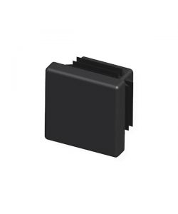 ALFER Tappi a Lamelle Quadrati Plastica Nero 19,5 mm Conf. 2 pz