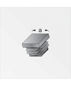 ALFER Tappo Lamelle Quadrato Plastica Nero 23,5mm Confezione 2pz