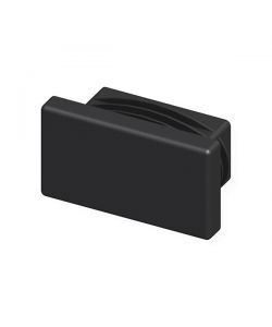 ALFER Tappo a Lamelle Rettangolare 23,5x43,5 mm Nero 2 Pezzi