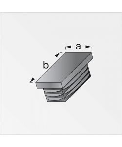 ALFER Tappo a Lamelle Rettangolare 23,5x43,5 mm Nero 2 Pezzi