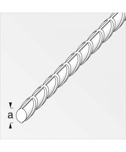 Alfer Acciaio Alettato Calcestruzzo 6mm Grigio 1m Laminato a Caldo