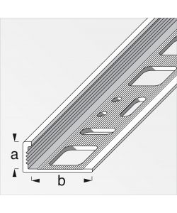 Alfer Profilo Angolare Alluminio Incolore 10x21mm 2,5m per Piastrelle