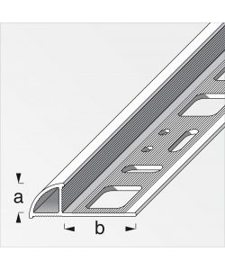 Alfer Profilo a Quadrante 10 mm Bianco Brillante 2,50 m per Piastrelle