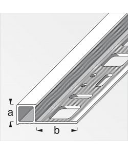 Alfer Profilo Quadrato 10 mm Alluminio Anodizzato Argento - 2,50 m