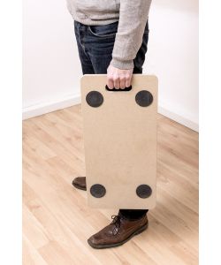 Masidef Carrello a Pianale in MDF - Ruote in Plastica - 59x29x11cm