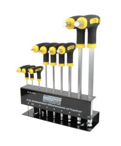 Brder Mannesmann Set Chiavi a T Esagonali a Testa Sferica 9 pz 18150