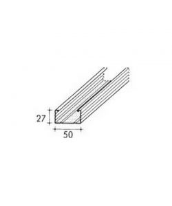 Knauf Profilo C Plus 50x27 mm 3 m Acciaio per Contropareti e Soffitti
