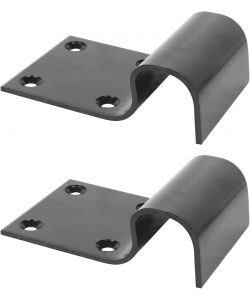 GAH-Alberts Supporti da Avvitare 50x90 mm in Acciaio Nera - Set 2 Pz