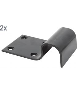 GAH-Alberts Supporti da Avvitare 50x90 mm in Acciaio Nera - Set 2 Pz