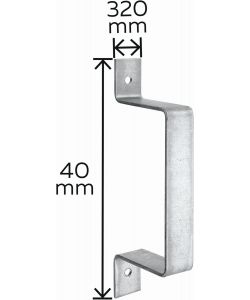 GAH-Alberts Staffa per Recinzione Zincata a Caldo 40x320 mm Set 3Pz