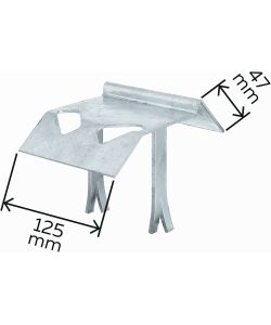 Alberts Supporti da Appoggio Zincati a Caldo 125x47 mm Set 2 Pezzi