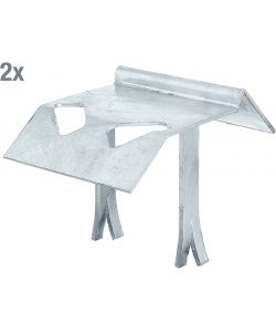 Alberts Supporti da Appoggio Zincati a Caldo 125x47 mm Set 2 Pezzi