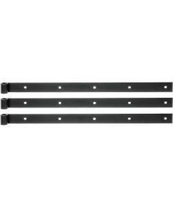 GAH-Alberts Nastro Fissaggio Acciaio Plastificato Nero 600x35mm 3Pz