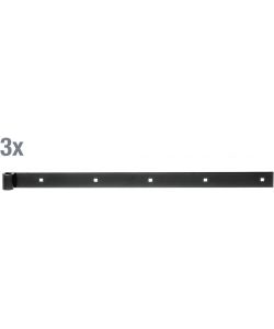GAH-Alberts Nastro Fissaggio Acciaio Plastificato Nero 600x35mm 3Pz