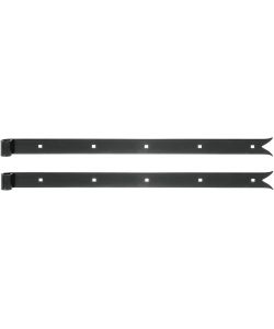 GAH-Alberts Nastro diritta 600x35mm nero set 2 pezzi in acciaio rivestito