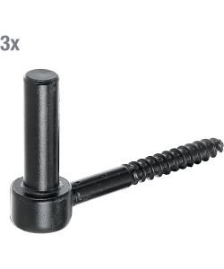 GAH-Alberts Ganci a J Avvitabili Set 3 Pz Nero Ø14mm Lunghezza 105mm