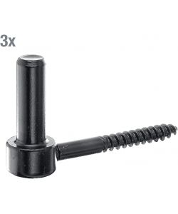 GAH-Alberts Gancio a J avvitabile nero diam.16mm lunghezza 110mm 3pz