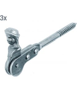 GAH-Alberts Fermaporta Testa di Pastore 126,5 mm Set da 3 Pz