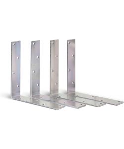 GAH-Alberts Angolare per Travi Isoscele 200x200x40 mm Set da 4 Zincato