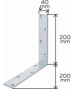 GAH-Alberts Angolare per Travi Isoscele 200x200x40 mm Set da 4 Zincato