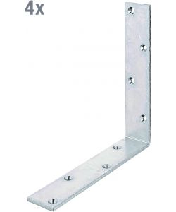 GAH-Alberts Angolare per Travi Isoscele 200x200x40 mm Set da 4 Zincato