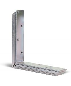 GAH-Alberts Angolare per Travi Isoscele 200x200x40 mm Set da 4 Zincato