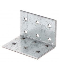 Squadretta giunzione angolare multiforo 40x40x60x2,5 mm Zincata