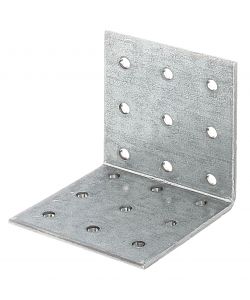Squadretta giunzione angolare multiforo 60x60x60x2,5 mm zincata