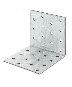 Squadretta giunzione angolare multiforo 80x80x80x2,5mm