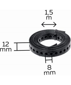 GAH-Alberts Nastro forato acciaio zincato 12 mm x 1,5 m set 3 pezzi