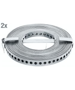 GAH-Alberts Nastro perforato zincato 12 mm x 10 m Set 2 pezzi