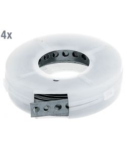 GAH-Alberts Nastro forato zincato 12 mm x 3 m set 4 pezzi