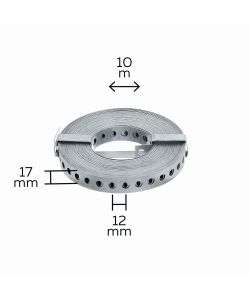 GAH-Alberts Nastro perforato zincato 17 mm x 10 m - Set 2 pezzi