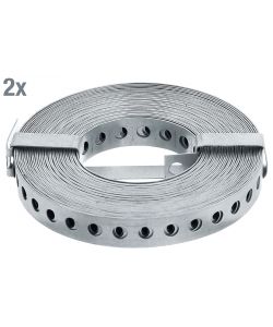 GAH-Alberts Nastro perforato zincato 17 mm x 10 m - Set 2 pezzi