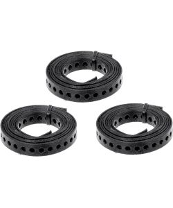 GAH-Alberts Nastro forato acciaio zincato 20mm x 1,5m set 3pz nero