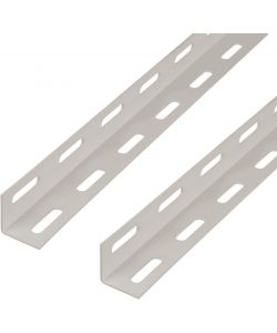 GAH-Alberts Profilo angolare forato acciaio plastica bianca 1000x27x27 mm 2pz