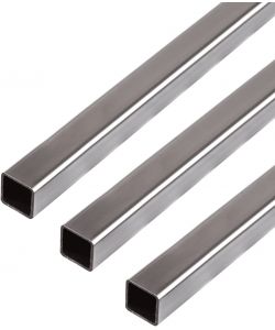GAH-Alberts Tubo quadro in acciaio laminato 1000x25x25 mm - Set da 3