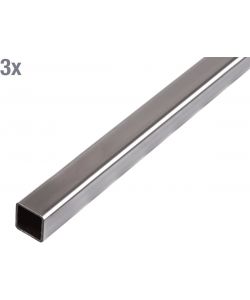 GAH-Alberts Tubo quadro in acciaio laminato 1000x25x25 mm - Set da 3