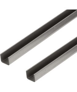 GAH-Alberts Profilo a U in Acciaio Laminato 1000x20x20 mm Set 2 Pezzi