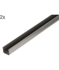 GAH-Alberts Profilo a U in Acciaio Laminato 1000x20x20 mm Set 2 Pezzi