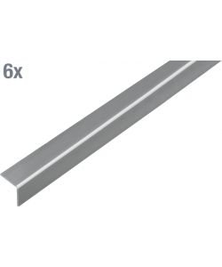 GAH-Alberts Profilo Angolare Autoadesivo PVC-U Effetto Acciaio Inox 1000 mm Set 6