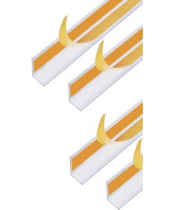 Alberts Profilo angolare autoadesivo alluminio bianco 1000x20x20 mm - 4 pezzi