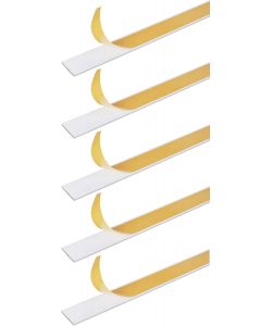 GAH-Alberts Asta piatta autoadesiva alluminio bianca 20x2 mm set 5 pz