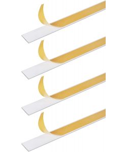 GAH-Alberts Asta Piatta Autoadesiva Alluminio Bianca 1 m 30 mm Set 4 Pezzi